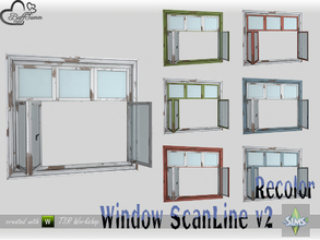 Sims 4 — WindowSet ScanLine Recolor Single 2x1 v2 open by BuffSumm — Part of the *Window Set ScanLine* Created by