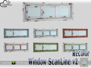 Sims 4 — WindowSet ScanLine Recolor Privacy 2x1 v2 by BuffSumm — Part of the *Window Set ScanLine* Created by BuffSumm @