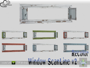 Sims 4 — WindowSet ScanLine Recolor Privacy 2x1 v2 open by BuffSumm — Part of the *Window Set ScanLine* Created by