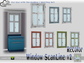 Sims 4 — WindowSet ScanLine Recolor Counter 1x1 v2 ceiling by BuffSumm — Part of the *Window Set ScanLine* Created by