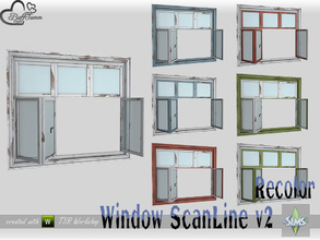 Sims 4 — WindowSet ScanLine Recolor Counter 2x1 v2 open by BuffSumm — Part of the *Window Set ScanLine* Created by