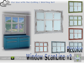 Sims 4 — WindowSet ScanLine Recolor Counter 2x1 v2 ceiling by BuffSumm — Part of the *Window Set ScanLine* Created by