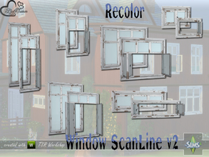 Sims 4 — WindowSet ScanLine v2 Recolor by BuffSumm — Build Series 'ScanLine' - with a touch of the North... The second