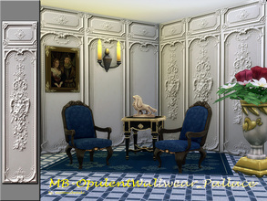 Sims 4 — MB-OpulentWallwear_Pallace by matomibotaki — MB-OpulentWallwear_Pallace, elegant stucco wall with ornaments,