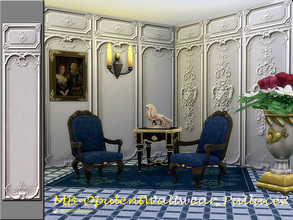 Sims 4 — MB-OpulentWallwear_Pallace2 by matomibotaki — MB-OpulentWallwear_Pallace2 elegant stucco wall with ornaments,