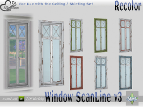 Sims 4 — WindowSet ScanLine Recolor Full 1x1 ceiling by BuffSumm — Part of the *Window Set ScanLine* Created by BuffSumm