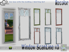 Sims 4 — WindowSet ScanLine Recolor Full 1x1 ceiling open by BuffSumm — Part of the *Window Set ScanLine* Created by