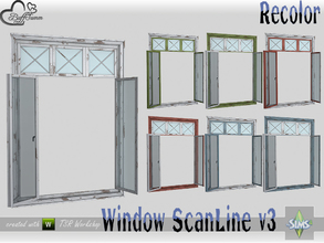 Sims 4 — WindowSet ScanLine Recolor Full 2x1 v3 open by BuffSumm — Part of the *Window Set ScanLine* Created by BuffSumm