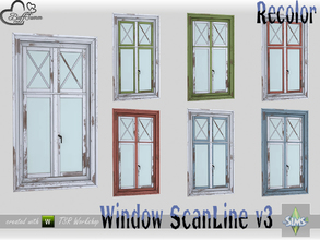 Sims 4 — WindowSet ScanLine Recolor Single 1x1 by BuffSumm — Part of the *Window Set ScanLine* Created by BuffSumm @ TSR