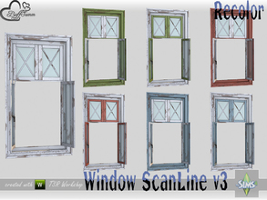 Sims 4 — WindowSet ScanLine Recolor Single 1x1 v3 open by BuffSumm — Part of the *Window Set ScanLine* Created by