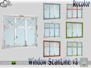 Sims 4 — WindowSet ScanLine Recolor Single 2x1 v3 by BuffSumm — Part of the *Window Set ScanLine* Created by BuffSumm @