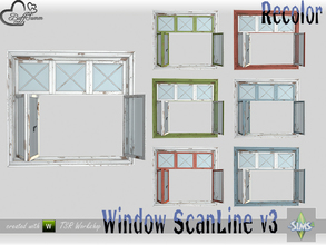 Sims 4 — WindowSet ScanLine Recolor Single 2x1 v3 open by BuffSumm — Part of the *Window Set ScanLine* Created by