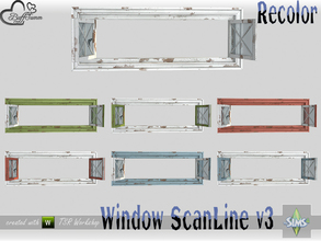 Sims 4 — WindowSet ScanLine Recolor Privacy 2y1 v3 open by BuffSumm — Part of the *Window Set ScanLine* Created by
