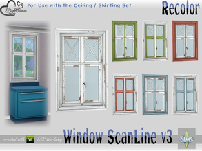 Sims 4 — WindowSet ScanLine Recolor Counter 1x1 v3 ceiling by BuffSumm — Part of the *Window Set ScanLine* Created by