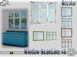 Sims 4 — WindowSet ScanLine Recolor Counter 2x1 v3 by BuffSumm — Part of the *Window Set ScanLine* Created by BuffSumm @