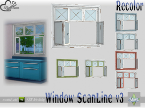 Sims 4 — WindowSet ScanLine Recolor Counter 2x1 v3 open by BuffSumm — Part of the *Window Set ScanLine* Created by