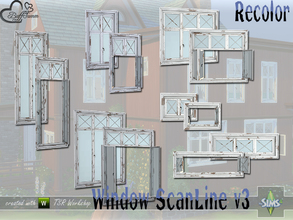 Sims 4 — WindowSet ScanLine v3 Recolor by BuffSumm — Build Series 'ScanLine' - with a touch of the North... The third