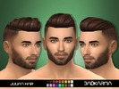 Sims 4 — Julian Hair by BADKARMA — Base Game Compatible. Hat Compatible. Teen-elder. 18 EA Colors. All LODS. Maxis Match