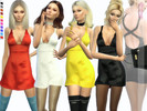 Sims 4 — K Y L I E  Dress by Simsimay — Elegant, simplistic dress comes with 12 swatches from neutrals to bright pop up