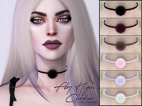 Sims 4 — Fly High Choker by Pralinesims — Choker with morphs in 60 colors, for all genders. Inspired by B.A.P's Youngjae.
