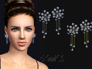 Sims 3 — NataliS TS3 Stardust drop earrings by Natalis — Stardust crystals drop earrings. FT-FA-FE
