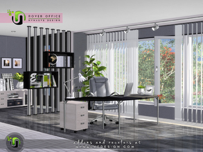 Sims 4 — Rover Office by NynaeveDesign — A modern office that could be used for business dealings, creative thoughts,