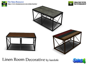 Sims 4 — kardofe_Linen Room_End Table by kardofe — Small side table, is great next to the sofa, in three color options 