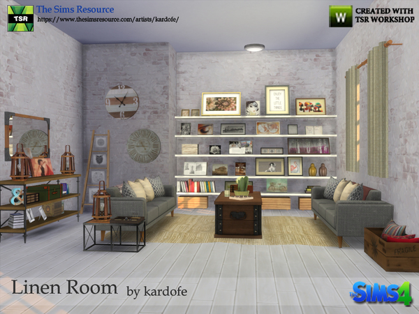 Sims 4 — kardofe_Linen Room by kardofe — Comfortable and fresh lounge, for the sims lovers of art, in it you will find