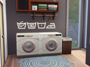 Sims 4 — Laundry Symbols by Keiko3D — Sticker with laundry symbols, fits perfectly in the laundry room! Can be found