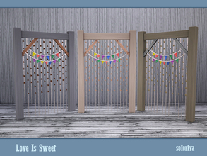 Sims 4 — Love Is Sweet. Beams by soloriya — Beams with flags and ceiling decor. Part of Love is Sweet set. 3 color