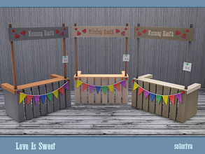 Sims 4 — Love Is Sweet. Kissing Booth by soloriya — Decorative kissing booth. Has some slots for you decorative items.