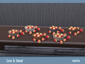 Sims 4 — Love Is Sweet. Apples by soloriya — Apples in a wooden basket. Part of Love is Sweet set. 6 color variations.
