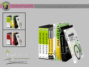 Sims 4 — Rover Books V2 by NynaeveDesign — Part of: Rover Office Decor