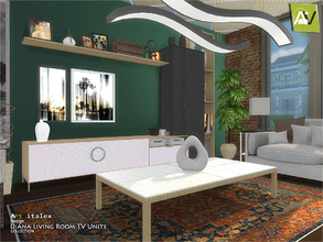 Sims 4 — Diana Living Room TV Units by ArtVitalex — - Diana Living Room TV Units - ArtVitalex@TSR, Feb 2018 - All objects