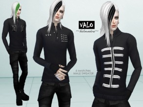 Sims 4 — VALO - Male Sweater - Get Together Needed by Helsoseira — VALO - Male highcollar sweater comes in 6 swatches.
