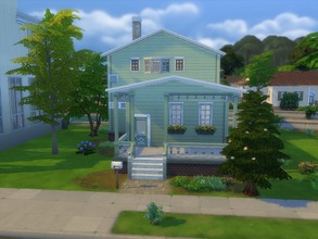 Sims 4 — Base Cottage by Silerna — The building's layout is a bit odd but works somehow I think. When you come into the