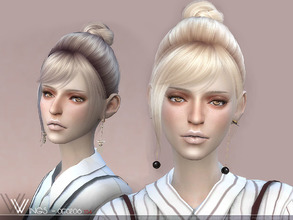 Sims 4 — WINGS-OE0206 by wingssims — This hair style has 20 kinds of color File size is about 13MB Hope you like it!