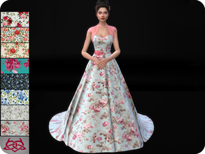 Sims 4 — Wedding Dress 11 RECOLOR 1 (Needs mesh) by Colores_Urbanos — 8 Options Need mesh, look at recommended. or