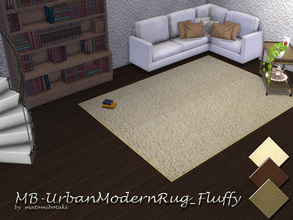 Sims 4 — MB-UrbanModernRug_Fluffy by matomibotaki — MB-UrbanModernRug_Fluffy, soft and fluffy texture rug in natural