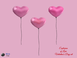 Sims 4 — HVD Pink Heart Balloon by RightHearted — A party isn't a party without balloons! Use these beautiful pink heart