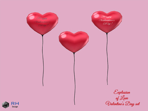 Sims 4 — HVD Red Heart Balloon by RightHearted — A party isn't a party without balloons! Use these beautiful red heart