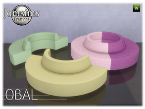 Sims 4 — obal bathroom part 2 loveseat by jomsims — obal bathroom part 2 loveseat. use 2 loveseat to creat round loveseat