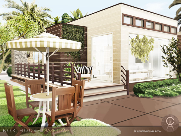 Sims 4 — Box House by Pralinesims — By Pralinesims