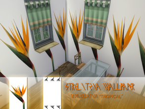 Sims 4 — [ Strelitzia ] Wallpaper by parktina — One version of the wallpaper from the tropical collection. Here are two