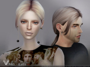 Sims 4 — WINGS-OE0212 by wingssims — This hair style has 20 kinds of color File size is about 12MB Hope you like it! 
