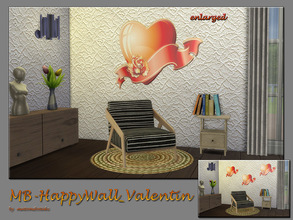 Sims 4 — MB-HappyWall_Valentin by matomibotaki — MB-HappyWall_Valentin, show your love with a little heart, wall-tatoo