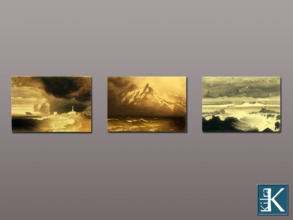 Sims 4 — Stormy Seascapes by kilra2 — Seascape paintings by Peter Balke. 