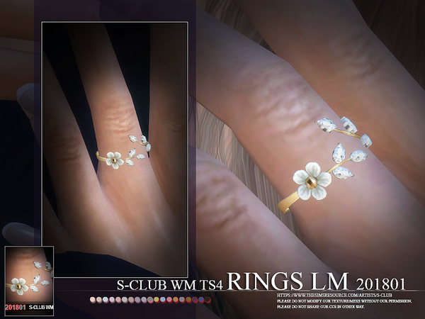 Sims 4 — S-Club ts4 WM RINGS 201801 LM by S-Club — RINGS, 5 swatches, hope you like, thank you.