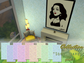 Sims 4 — Collection [Soft paper] part.1 by parktina — The first part of the [Soft paper] collection. Here wallpapers in