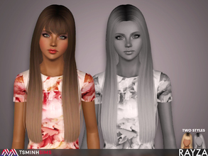 Sims 3 — Rayza ( Hair 56 - with bang ) by TsminhSims — - New meshes - All LODs - Smooth bone assigned